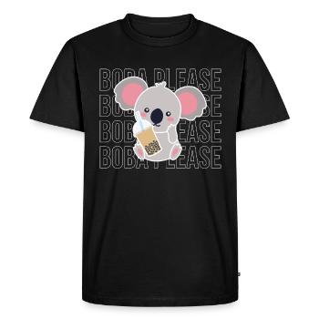 Boba Shirt Cadeau Bubble Tea Koala - T-shirt Premium bio Homme - noir - Devant - Nico (187cm)