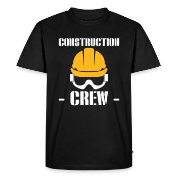 Construction Crew Road Workers - Men's Premium Organic T-Shirt - black - Front - Nico (187cm)