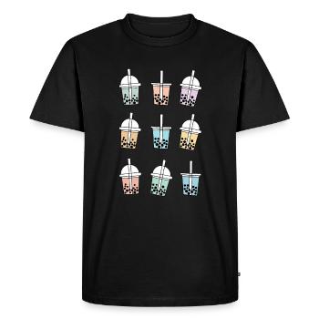 Boba Tea Bubble Tea Shirt Cadeau - T-shirt Premium bio Homme - noir - Devant - Nico (187cm)