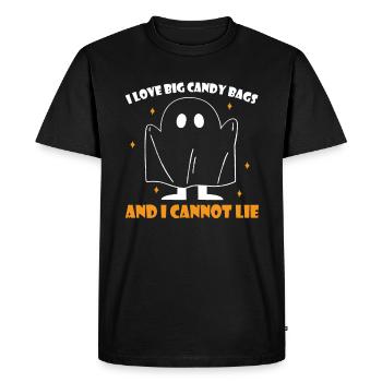 J’adore les gros sacs de bonbons et je ne peux pas mentir - T-shirt Premium bio Homme - noir - Devant - Nico (187cm)