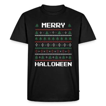 Joyeux Halloween Chemise de Noël laide - T-shirt Premium bio Homme - noir - Devant - Nico (187cm)