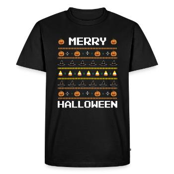 Joyeux Halloween Chemise de Noël laide - T-shirt Premium bio Homme - noir - Devant - Nico (187cm)