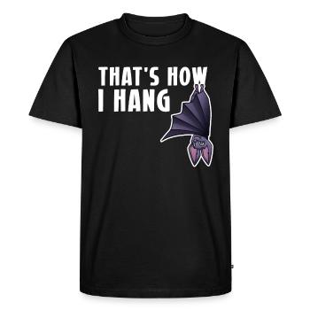 That's How I Hang Shirt Bat Vampire - Men's Premium Organic T-Shirt - black - Front - Nico (187cm)