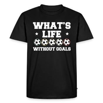 Qu’est-ce que la vie sans buts Maillot Football Motivation - T-shirt Premium bio Homme - noir - Devant - Nico (187cm)