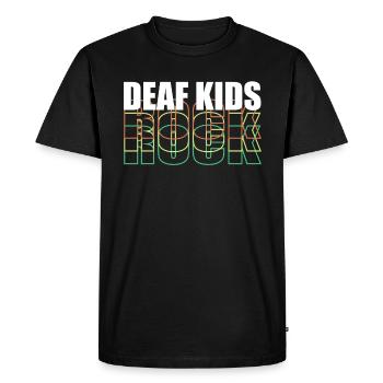 Sourd Kid Rock Shirt Cadeau Sourd Sourd Sourd - T-shirt Premium bio Homme - noir - Devant - Nico (187cm)