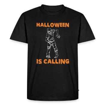 Halloween appelle maman Chemise cadeau - T-shirt Premium bio Homme - noir - Devant - Nico (187cm)