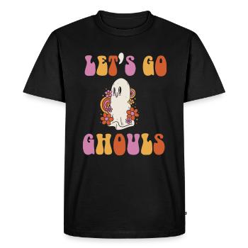 Lets Go Ghouls Shirt Ghost Halloween - Men's Premium Organic T-Shirt - black - Front - Nico (187cm)