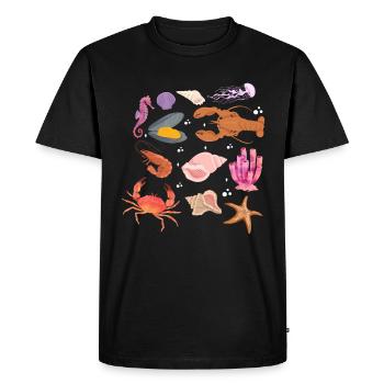 Crustacean Core Crustacean Shirt Gift - Men's Premium Organic T-Shirt - black - Front - Nico (187cm)