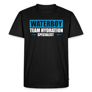 Waterboy Team Hydration Specialist - Men's Premium Organic T-Shirt - black - Front - Nico (187cm)