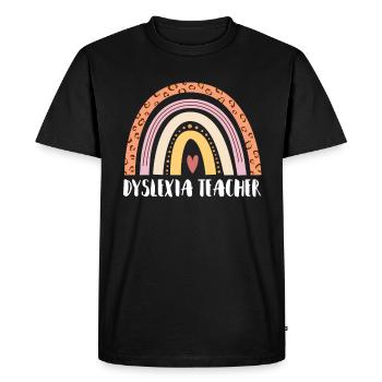 Dyslexie Professeur Cadeau - T-shirt Premium bio Homme - noir - Devant - Nico (187cm)