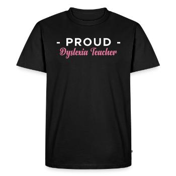 Fier cadeau de chemise d’enseignant dyslexique - T-shirt Premium bio Homme - noir - Devant - Nico (187cm)