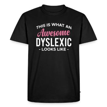 Voici à quoi ressemble une dyslexie impressionnante - T-shirt Premium bio Homme - noir - Devant - Nico (187cm)