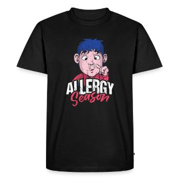 Cadeau de chemise de saison des allergies - T-shirt Premium bio Homme - noir - Devant - Nico (187cm)