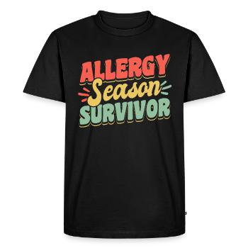 Cadeau de chandail de survivant de la saison des allergies - T-shirt Premium bio Homme - noir - Devant - Nico (187cm)