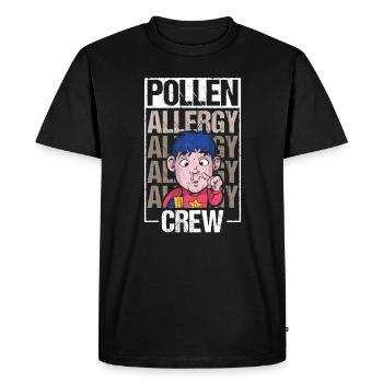 Cadeau de chemise d’équipage contre les allergies au pollen - T-shirt Premium bio Homme - noir - Devant - Nico (187cm)
