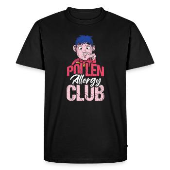 Cadeau de chemise Pollen Allergy Club - T-shirt Premium bio Homme - noir - Devant - Nico (187cm)