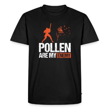 Le pollen est mon ennemi Allergie à la chemise - T-shirt Premium bio Homme - noir - Devant - Nico (187cm)