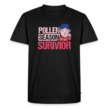 Cadeau de chemise de survivant de saison du pollen - T-shirt Premium bio Homme - noir - Devant - Nico (187cm)