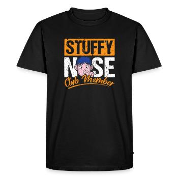 Cadeau de chemise de membre du club Stuffy Nose - T-shirt Premium bio Homme - noir - Devant - Nico (187cm)