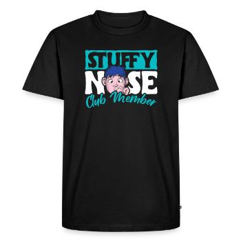 Cadeau de chemise de membre du club Stuffy Nose - T-shirt Premium bio Homme - noir - Devant - Nico (187cm)