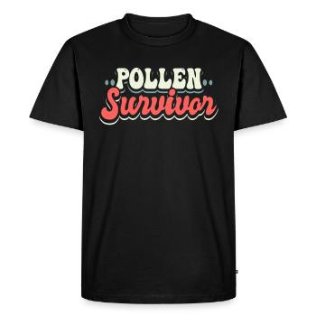 Cadeau de chemise de survivant de pollen - T-shirt Premium bio Homme - noir - Devant - Nico (187cm)