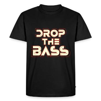 Drop the Bass Music Lover Statement - Men's Premium Organic T-Shirt - black - Front - Nico (187cm)