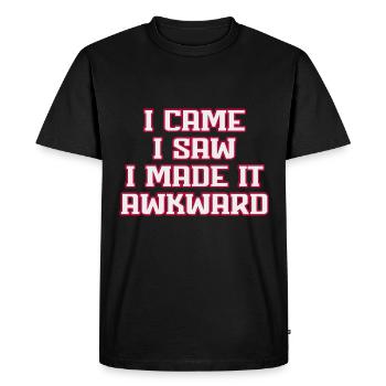 Je suis venu, j’ai vu que je l’avais rendu gênant, drôle en disant - T-shirt Premium bio Homme - noir - Devant - Nico (187cm)