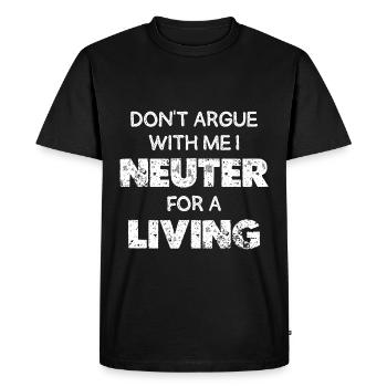 Don't discuss with me Sarcastic Funny S - Men's Premium Organic T-Shirt - black - Front - Nico (187cm)