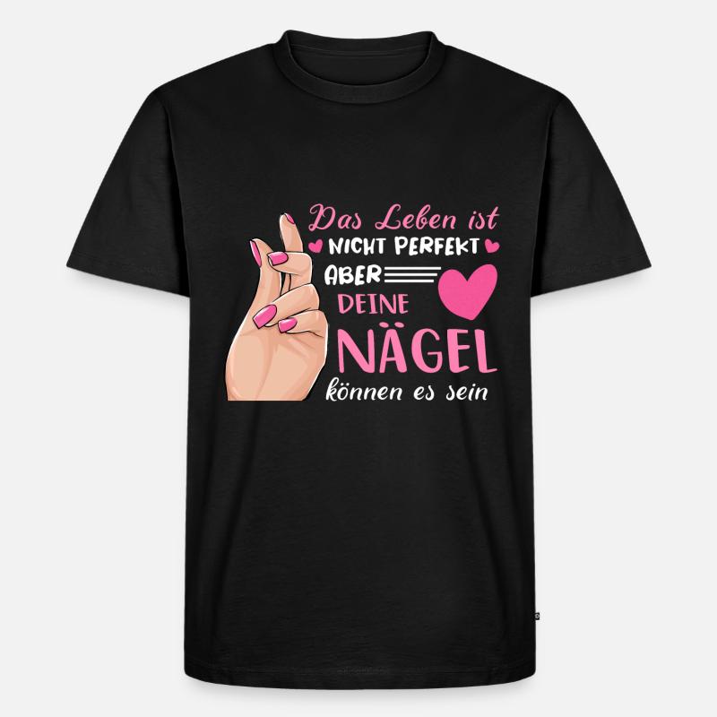 Nagelfee Nageldesignerin Nagelstudio - Männer Premium Bio T-Shirt - Schwarz
