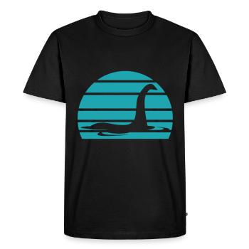Drôle de monstre du Loch Ness Cryptozoologie Nessie - T-shirt Premium bio Homme - noir - Devant - Nico (187cm)