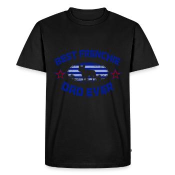 Meilleur papa Frenchie de tous les temps Français Bulldog Papa - T-shirt Premium bio Homme - noir - Devant - Nico (187cm)