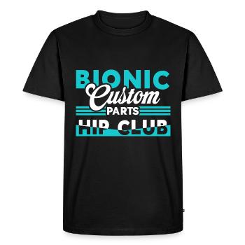 Bionic Custom Parts Club Chirurgie de prothèse de hanche - T-shirt Premium bio Homme - noir - Devant - Nico (187cm)