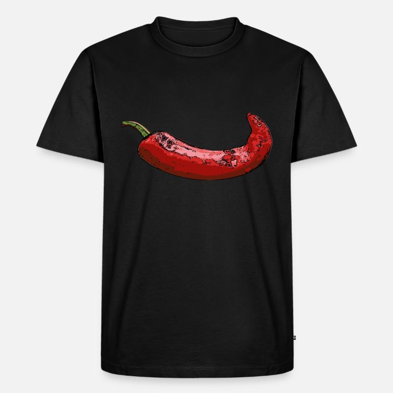 Chilli - Männer Premium Bio T-Shirt - Schwarz