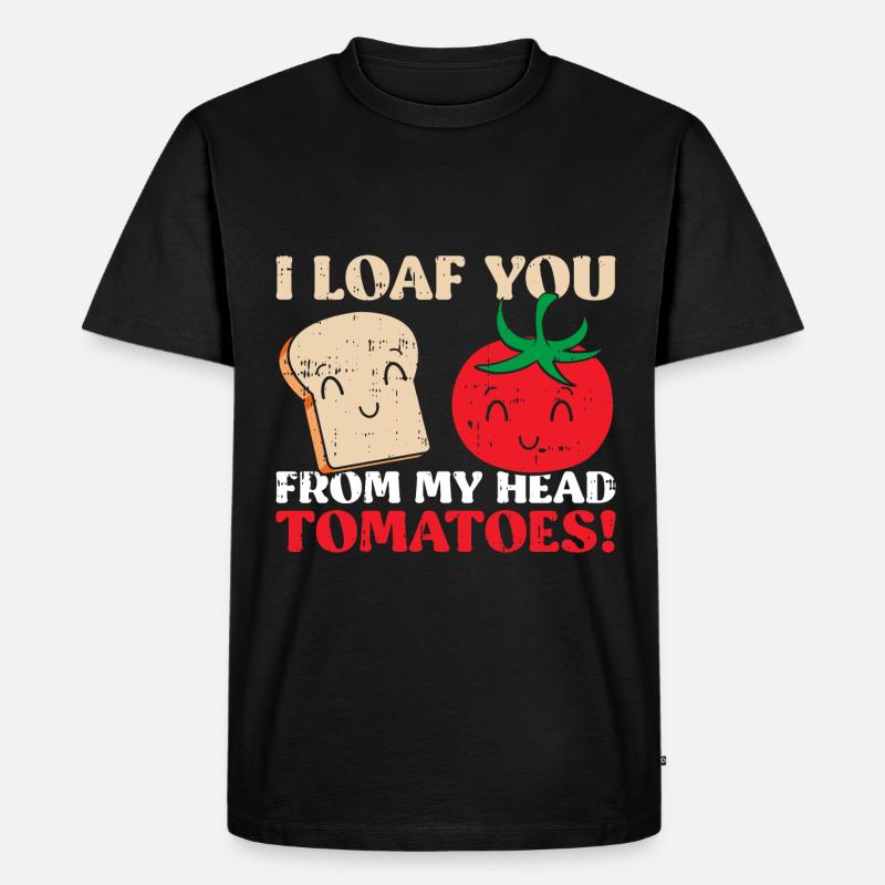 Tomate - Männer Premium Bio T-Shirt - Schwarz