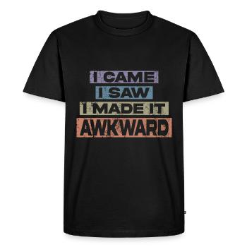 Je suis venu, j’ai vu que je l’avais rendu gênant, drôle en disant - T-shirt Premium bio Homme - noir - Devant - Nico (187cm)