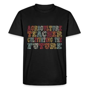 Agricultural teacher training of the future - Men's Premium Organic T-Shirt - black - Front - Nico (187cm)