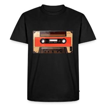 Bande, Musique, Cassette, Rétro, HIPHOP, Cadeau - T-shirt Premium bio Homme - noir - Devant - Nico (187cm)