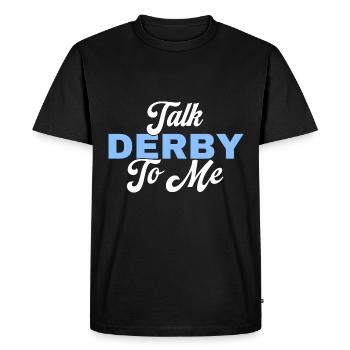 Talk Derby To Me Roller Derby Patins à roulettes - T-shirt Premium bio Homme - noir - Devant - Nico (187cm)