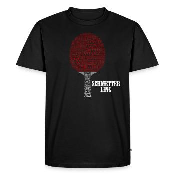 Tischtennis - Männer Premium Bio T-Shirt - Schwarz - Vorne - Nico (187cm)