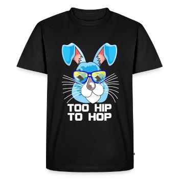 T-shirt de Pâques, costume de lapin de Pâques, dicton de Pâques - T-shirt Premium bio Homme - noir - Devant - Nico (187cm)