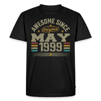 Vintage Mai 1999 Mai 1999 né en Mai 1999 Original - T-shirt Premium bio Homme - noir - Devant - Nico (187cm)