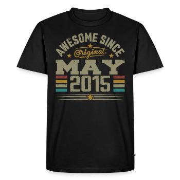 Vintage May 2015 May 2015 Born in May 2015 Original - Men's Premium Organic T-Shirt - black - Front - Nico (187cm)
