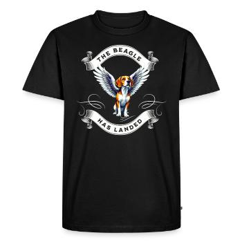 Le Beagle a atterri - T-shirt Premium bio Homme - noir - Devant - Nico (187cm)