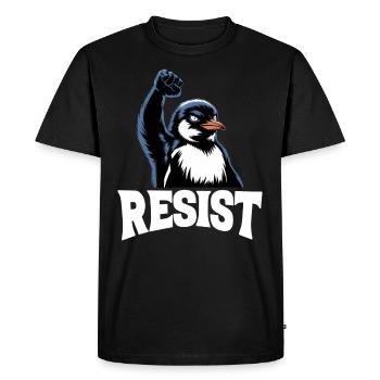 Pingouin Proteste Résistance Taxes - T-shirt Premium bio Homme - noir - Devant - Nico (187cm)