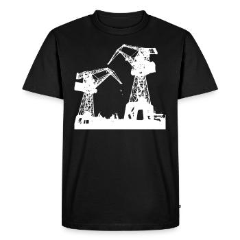Conception de grues industrielles - T-shirt Premium bio Homme - noir - Devant - Nico (187cm)