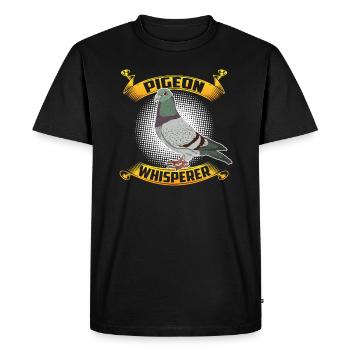 Cadeau drôle d'amateur pigeon pigeon pigeon - T-shirt Premium bio Homme - noir - Devant - Nico (187cm)