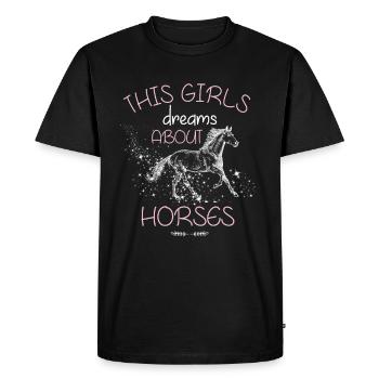 this girl dreams about horses - Men's Premium Organic T-Shirt - black - Front - Nico (187cm)