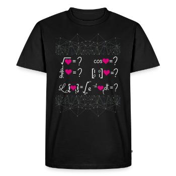 l'amour en mathématiques - T-shirt Premium bio Homme - noir - Devant - Nico (187cm)