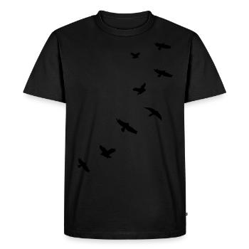 flying_birds_mapies - T-shirt Premium bio Homme - noir - Devant - Nico (187cm)