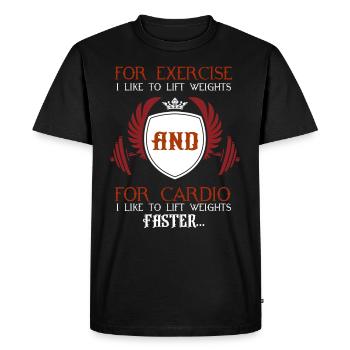 for exercise - Men's Premium Organic T-Shirt - black - Front - Nico (187cm)
